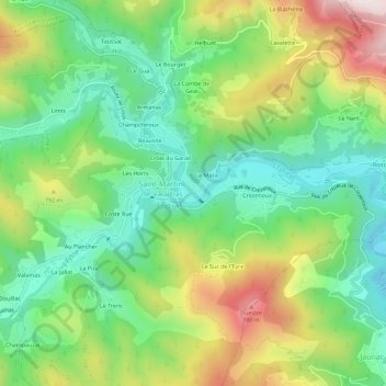 Mappa topografica Lavis, altitudine, rilievo
