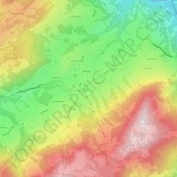 Mappa topografica Zipfel, altitudine, rilievo