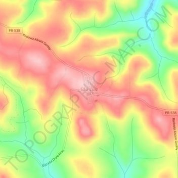 Mappa topografica São Luiz, altitudine, rilievo