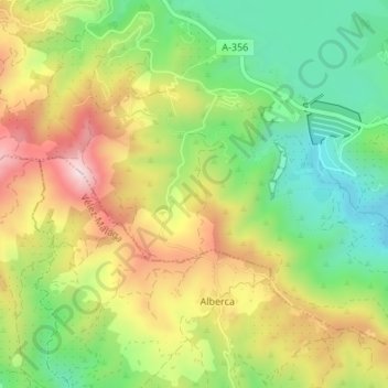 Mappa topografica Los Montes, altitudine, rilievo