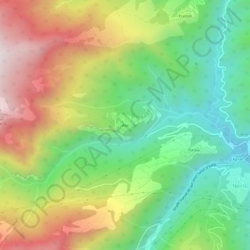 Mappa topografica Alvi, altitudine, rilievo