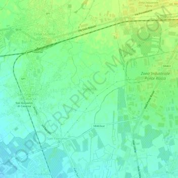 Mappa topografica Versutta, altitudine, rilievo
