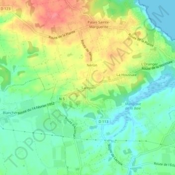 Mappa topografica Lacroix, altitudine, rilievo