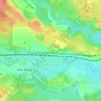 Mappa topografica Binnegar, altitudine, rilievo