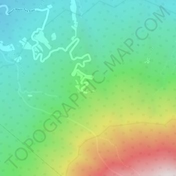 Mappa topografica Mayon Skyline, altitudine, rilievo