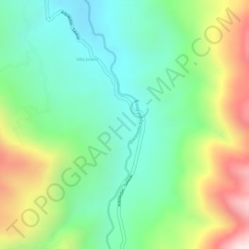 Mappa topografica Zulia, altitudine, rilievo
