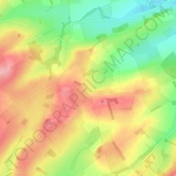 Mappa topografica Yetlington, altitudine, rilievo