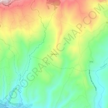 Mappa topografica Ferrarisi, altitudine, rilievo