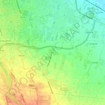 Mappa topografica Marore, altitudine, rilievo