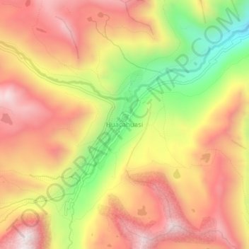 Mappa topografica Huacahuasi, altitudine, rilievo