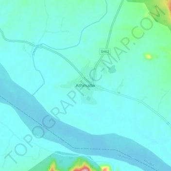 Mappa topografica Athmallik, altitudine, rilievo