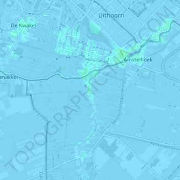 Mappa topografica Kromme Mijdrecht, altitudine, rilievo