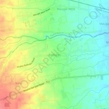Mappa topografica Balibago, altitudine, rilievo