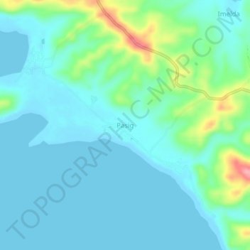 Mappa topografica Pasig, altitudine, rilievo