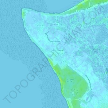 Mappa topografica Le Griveau, altitudine, rilievo