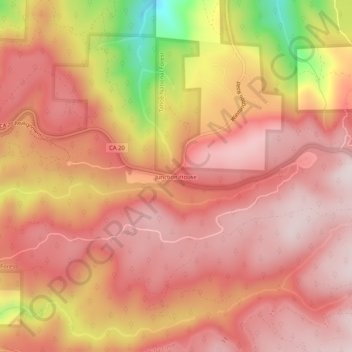 Mappa topografica Junction House, altitudine, rilievo