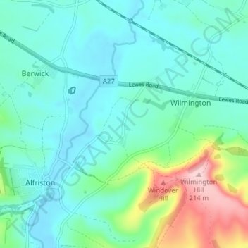 Mappa topografica Milton Street, altitudine, rilievo