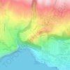Mappa topografica Pitons de Manapany, altitudine, rilievo
