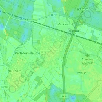 Mappa topografica Karlsdorf, altitudine, rilievo