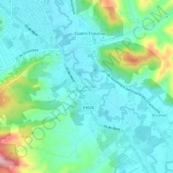 Mappa topografica El Limon, altitudine, rilievo