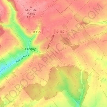 Mappa topografica Les Maisonnettes, altitudine, rilievo
