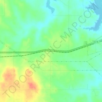 Mappa topografica Fallon, altitudine, rilievo