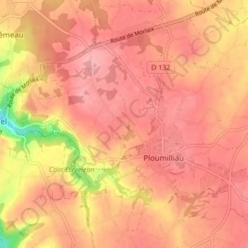 Mappa topografica Toull Karr, altitudine, rilievo