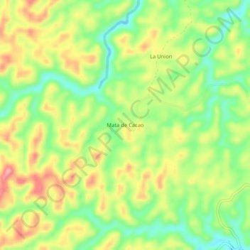 Mappa topografica Mata de Cacao, altitudine, rilievo