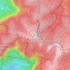 Mappa topografica Pulpit Hill, altitudine, rilievo