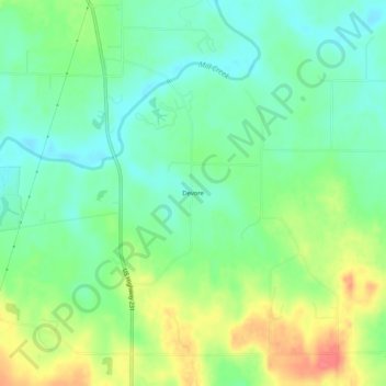 Mappa topografica Devore, altitudine, rilievo