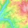 Mappa topografica Bellevue, altitudine, rilievo