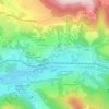 Mappa topografica Les Coux, altitudine, rilievo