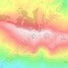 Mappa topografica Aitana, altitudine, rilievo