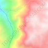Mappa topografica Cuchilla Los Cuervos, altitudine, rilievo