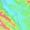 Mappa topografica Danville, altitudine, rilievo