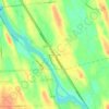 Mappa topografica Bundy Crossing, altitudine, rilievo