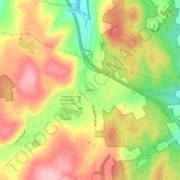 Mappa topografica Ponset, altitudine, rilievo