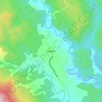 Mappa topografica Magawa, altitudine, rilievo