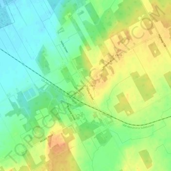 Mappa topografica Moose Creek, altitudine, rilievo