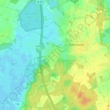 Mappa topografica Siedlung Heuberg, altitudine, rilievo