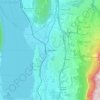 Mappa topografica Aix-les-Bains, altitudine, rilievo