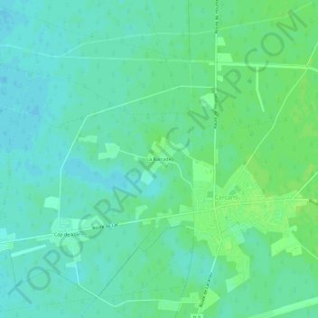 Mappa topografica La Barrade, altitudine, rilievo