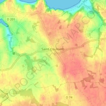 Mappa topografica Parc des Venelles, altitudine, rilievo