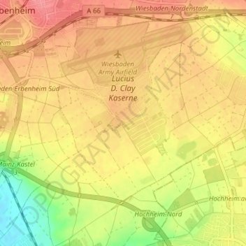 Mappa topografica Mechtildshausen, altitudine, rilievo
