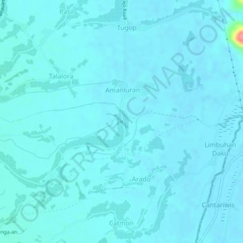 Mappa topografica o, altitudine, rilievo