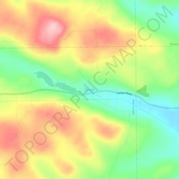 Mappa topografica Daigle, altitudine, rilievo
