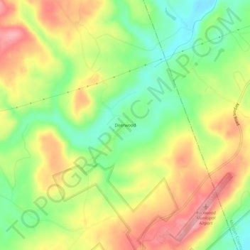 Mappa topografica Deerwood, altitudine, rilievo