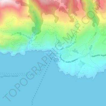 Mappa topografica Hora Sfakion, altitudine, rilievo