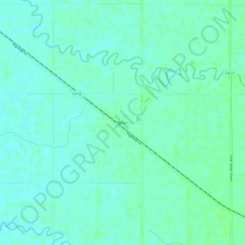 Mappa topografica Baker, altitudine, rilievo