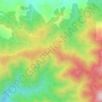 Mappa topografica Five Points, altitudine, rilievo